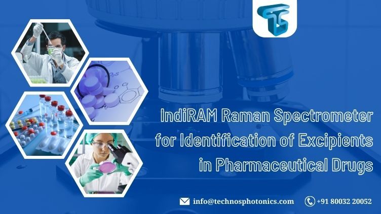 IndiRAM Raman Spectrometer for identification of Excipients in Pharmaceutical Drugs
